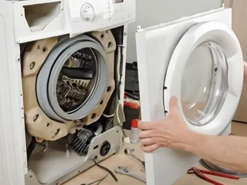 Meliputi penggantian spare part agar mesin cuci dapat berfungsi seperti semula